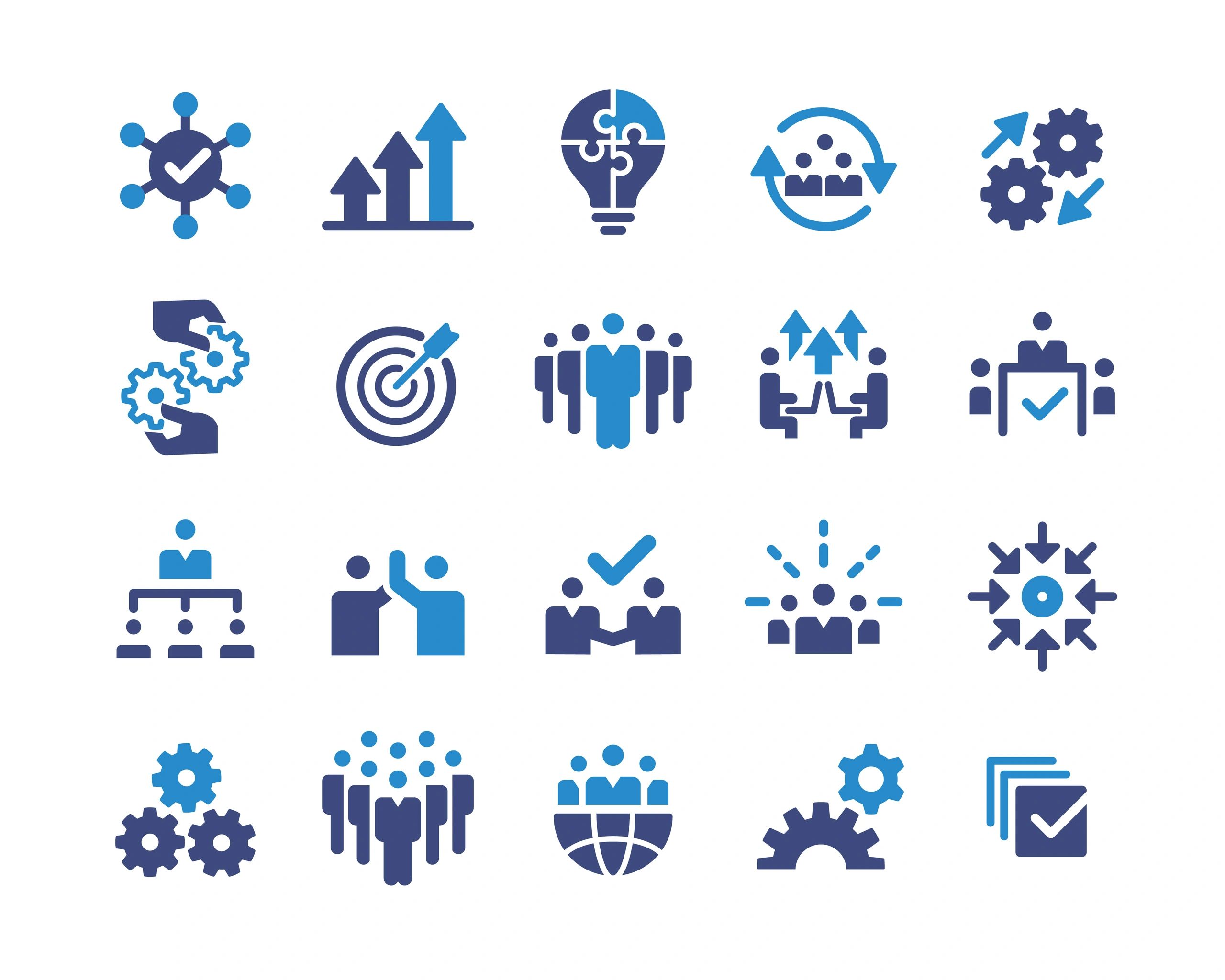 strategy consulting concept icons
