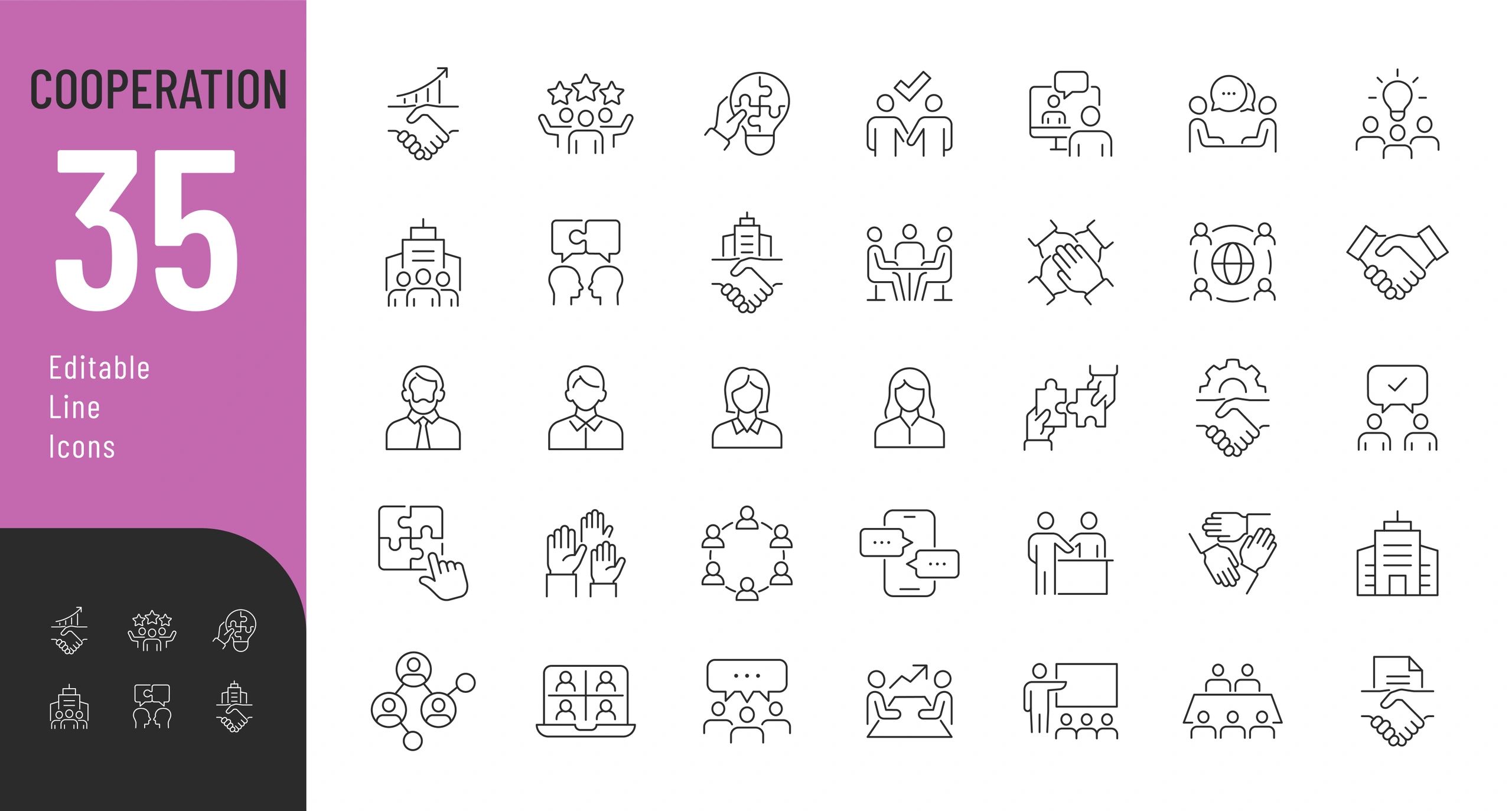 strategy consulting concept icons